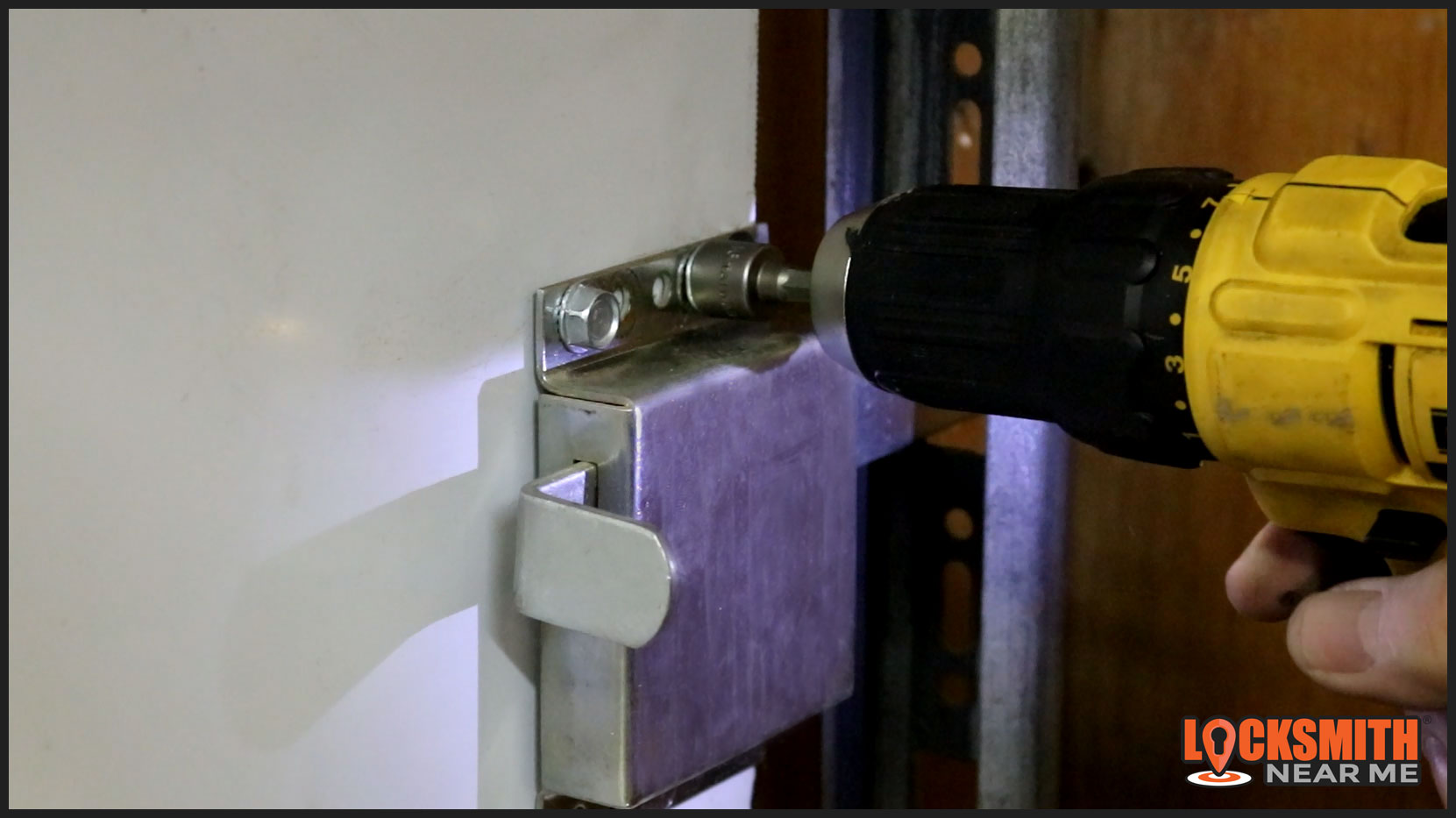 garage slide lock installation